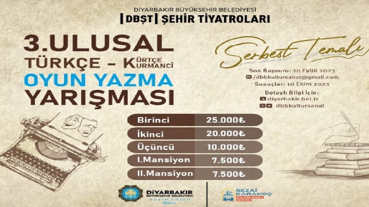 ''3. Ulusal Türkçe-Kürtçe Oyun Yazma Yarışması''