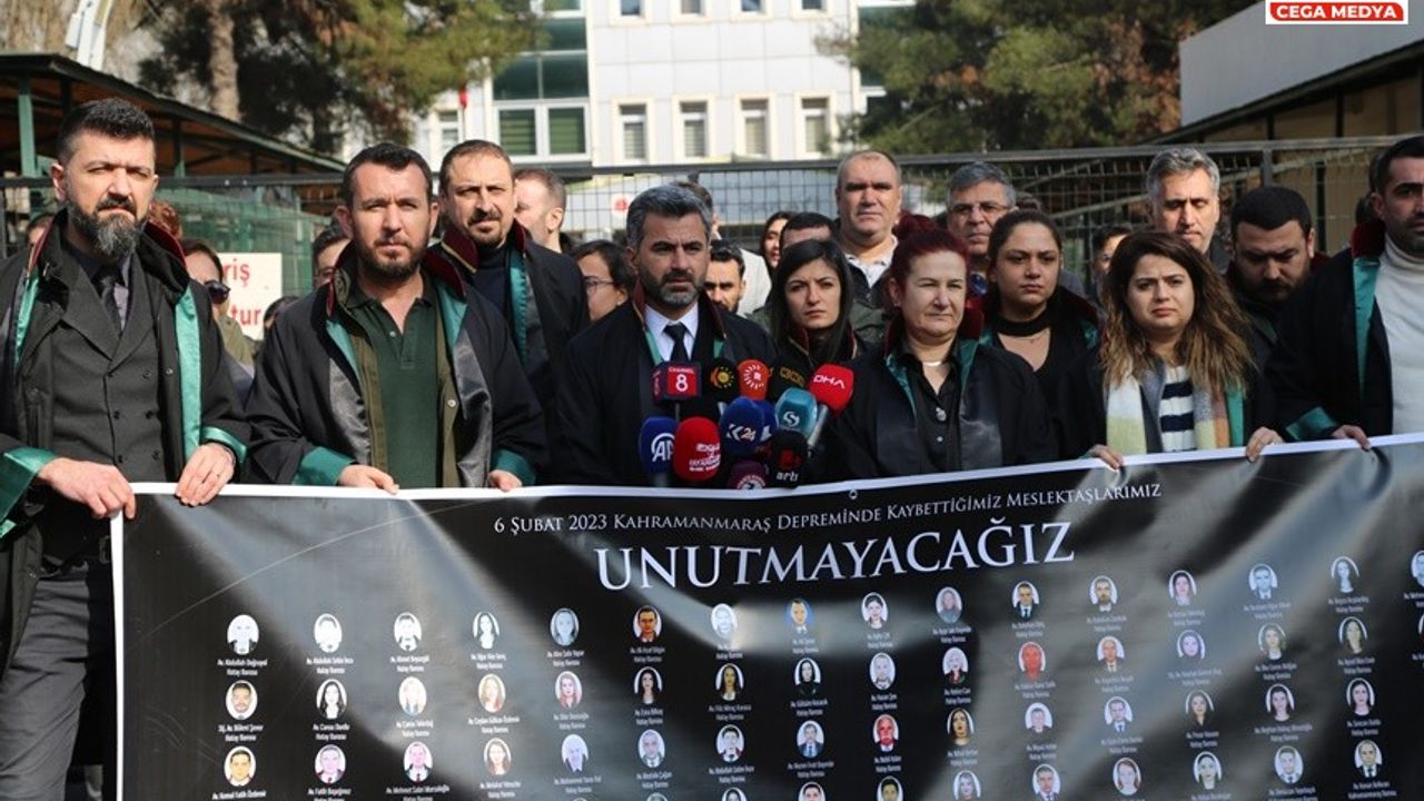 Diyarbakır Barosu depremde kaybettikleri meslektaşlarını andı