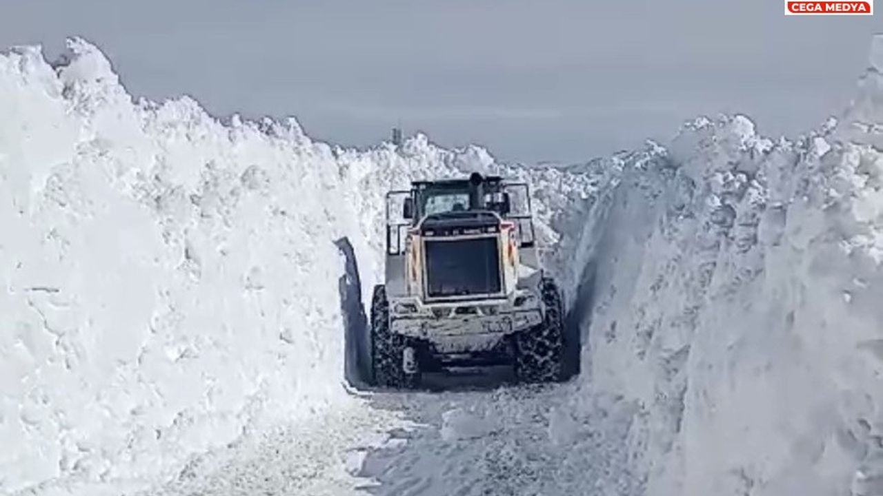 Yüksekova’nın köy yollarında karla mücadele