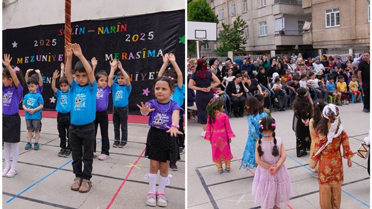 Diyarbakır’daki Narin ve Solin Çocuk Merkezlerinde mezuniyet coşkusu