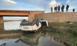 Diyarbakır'da devrilen otomobilin sürücüsü yaralandı