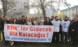 Diyarbakır’da KHK eylemi: Mücadelemizi sürdüreceğiz