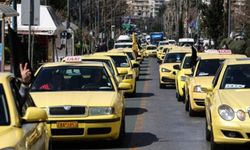 Yunanistan'da taksiciler iş bıraktı