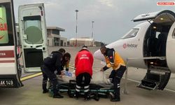 77 yaşındaki hasta, ambulans uçakla başkente sevk edildi
