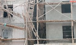 Adıyaman’da inşaat iskelesi çöktü: 2 yaralı