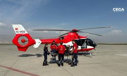 Ambulans helikopter kalp hastası için havalandı