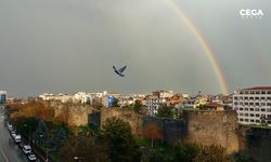 Diyarbakır'da göz kamaştıran gökkuşağı manzarası