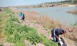 Dicle Nehri çevresindeki atıklar temizlendi