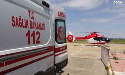 Helikopter, kaynar süt kazanına düşen  çocuk  için havalandı