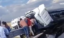 Petrol yüklü tanker devrildi: 1 ölü