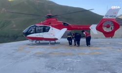 Van’da kadın hasta için ambulans helikopter havalandı