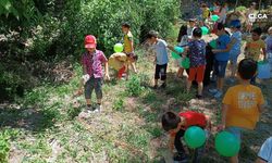 Mardin'de çocuklardan çevre temizliği