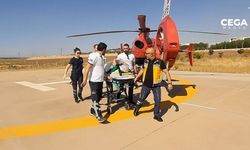 Diyarbakır’da 83 yaşındaki hasta ambulans helikopterle sevk edildi