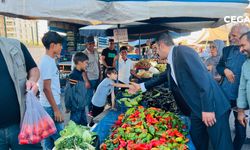 Diyarbakır'da Eş Başkandan halk pazarına ziyaret