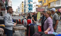 Eş Başkan Ayaz'dan Sakarya Caddesi esnafına ziyaret