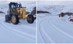 Kar yağdı, köy yolları kapandı