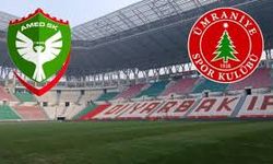 Amedspor, Ümraniyespor karşısında  ilk yarıda 2-0 önde