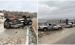 Adıyaman Besni’de kamyonet takla attı