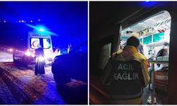 Kapalı mezra yolu açıldı, anne ve oğlu hastaneye ulaştırıldı