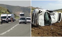Ticari araç, şarampole yuvarlandı: 1 ölü, 2 yaralı