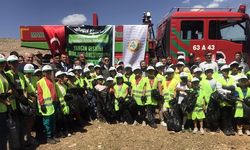 Mardin Derik'te, orman yangınlarına karşı farkındalık etkinliği