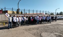Diyarbakır’da, eski NATO üssündeki işçilerden protesto