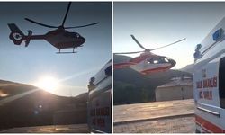 Ambulans helikopter 79 yaşındaki hasta için havalandı