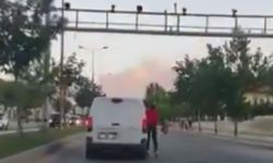 Gencin tehlikeli yolculuğu kameraya yansıdı
