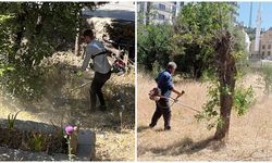 Şırnak'ta bayram öncesi mezarlık temizliği