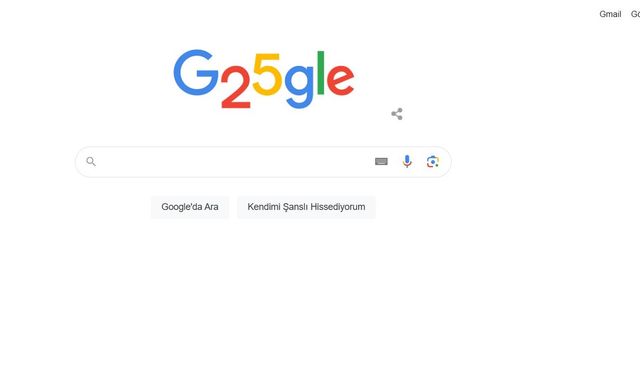 Google bugün 25 yaşına girdi