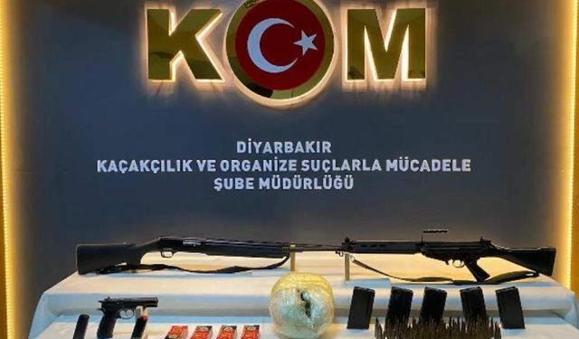 Diyarbakır'da buğday ambarından silah ve uyuşturucu çıktı