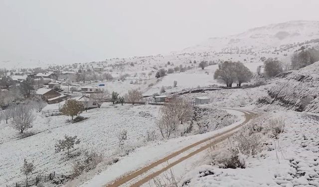 Dersim’de kar yağışı: Munzur Dağları beyaza boyandı