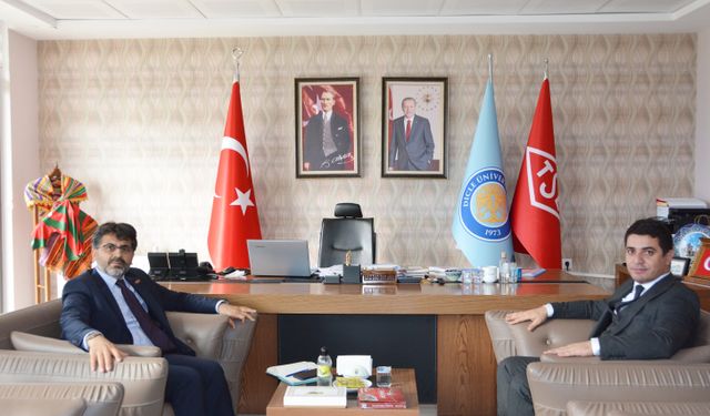 BİK Müdürü Kutay'dan, DÜ Rektörü Karakoç'a ziyaret