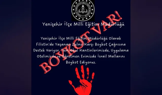 Diyarbakır'da Yenişehir İlçe Milli Eğitim Müdürlüğünden İsrail menşeli ürünlere boykot