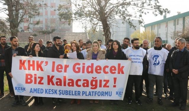 Diyarbakır’da KHK eylemi: Mücadelemizi sürdüreceğiz