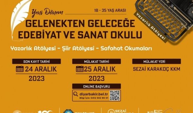 Diyarbakır'da yazarlık kursu başvuruları başladı