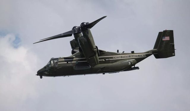 ABD Hava Kuvvetlerine ait 'Osprey' tipi askeri uçağın enkazı bulundu