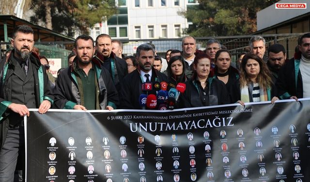 Diyarbakır Barosu depremde kaybettikleri meslektaşlarını andı