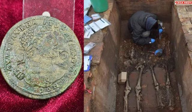 Tarlayı sürerken, Roma dönemine ait 2 mezar buldu