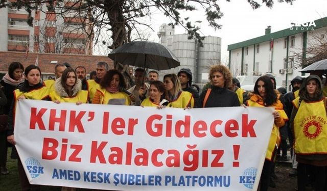Diyarbakır KESK’in KHK eylemi 89’uncu haftasında
