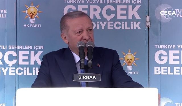 Erdoğan Şırnak mitinginde konuştu