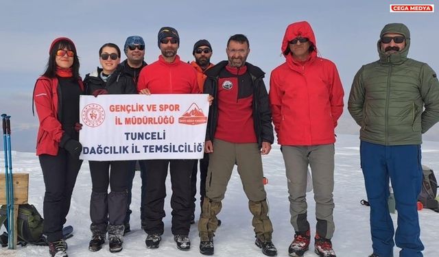 8 Mart için Ergan Dağı'na tırmandılar