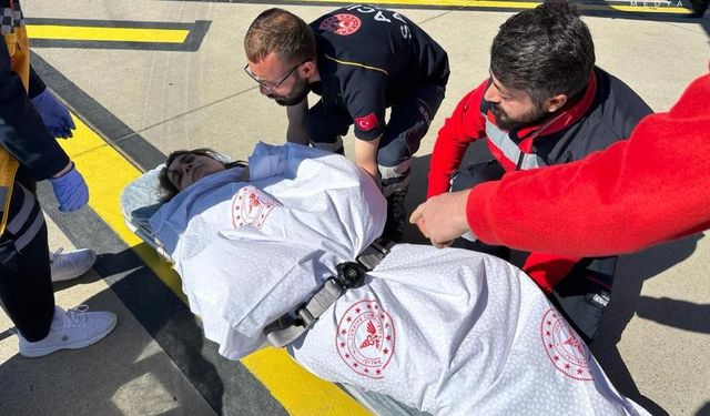 Hamile kadın ambulans helikopterle Diyarbakır’a sevk edildi