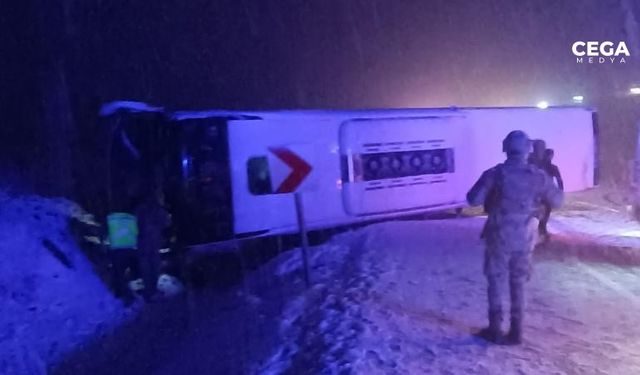 Diyarbakır otobüsü Bingöl'de kaza yaptı