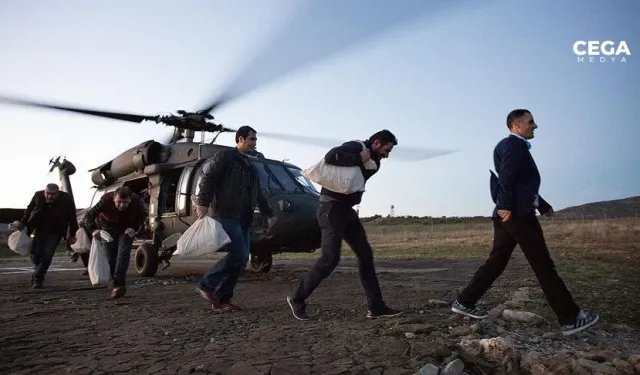 Diyarbakır'da oy pusulaları köye helikopterle taşındı