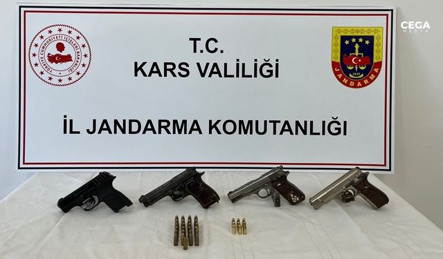 Kars’ta silah ticaretinde 4 gözaltı