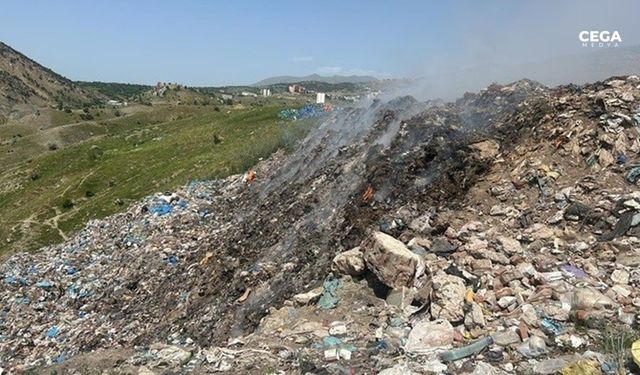 Diyarbakır Kulp’taki çöplük dumanları ilçeyi rahatsız ediyor