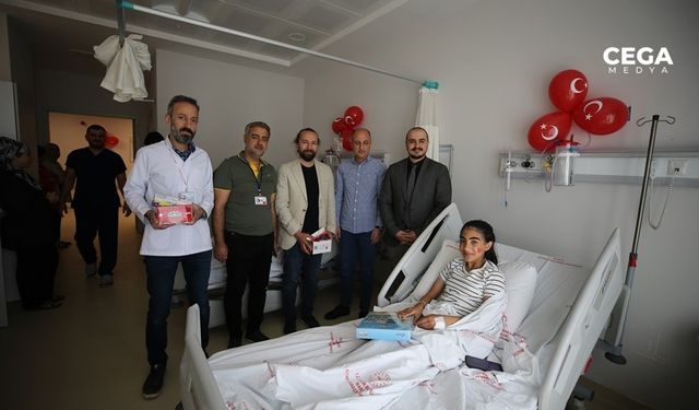 Mardin'de hastanedeki çocuklara 23 Nisan sürprizi