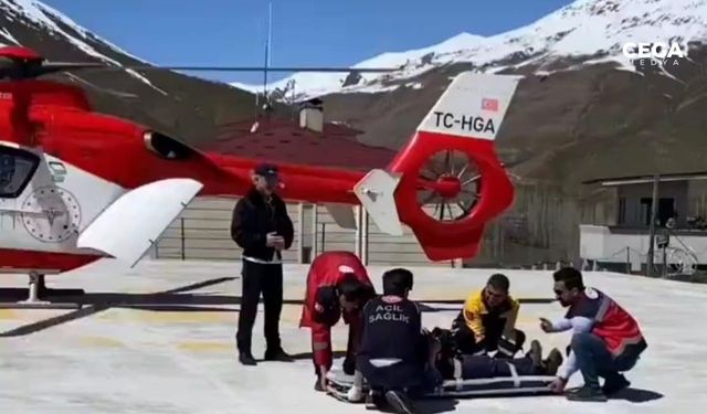 Helikopter ambulans 16 yaşındaki hasta için havalandı