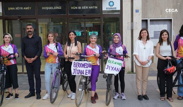 Diyarbakır Eş Başkanları kadın bisiklet grubunu ağırladı